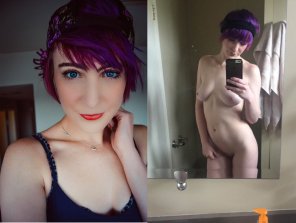 foto amatoriale Purple hair