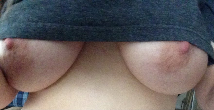 A more provocative shot of my home grown tits