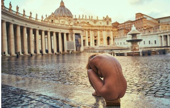 The mischievously controversial Marisa nude at the Vatican