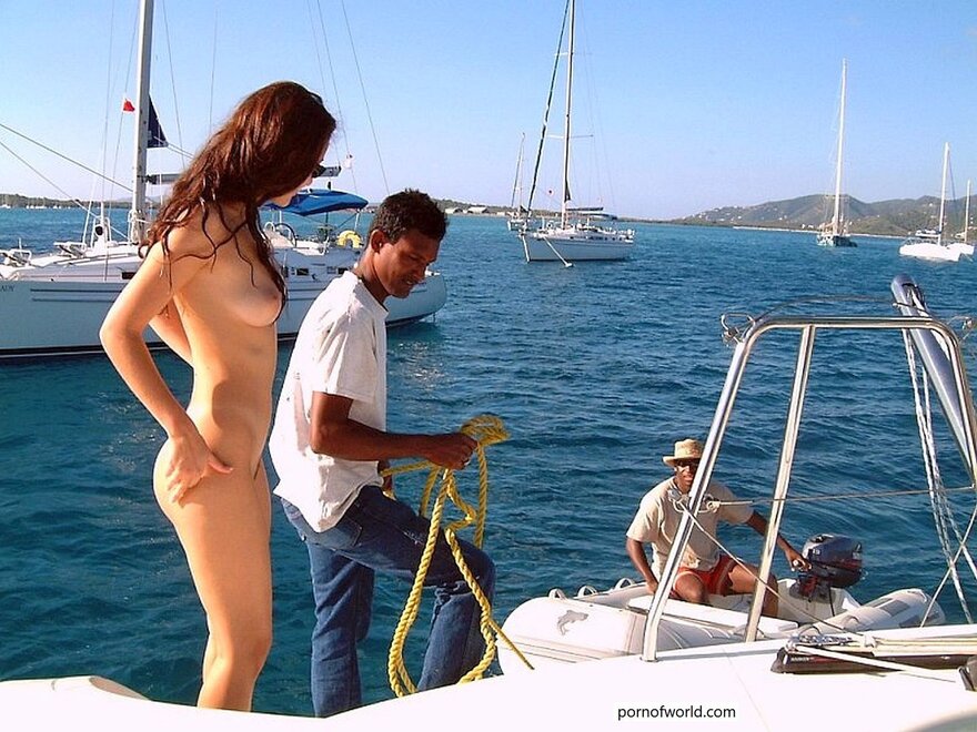 A carefree and naked hanging out on the back of the boat in Bermuda [pic]