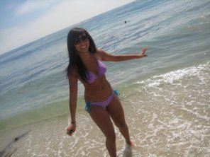 amateur-Foto Tanned Teen at the Beach
