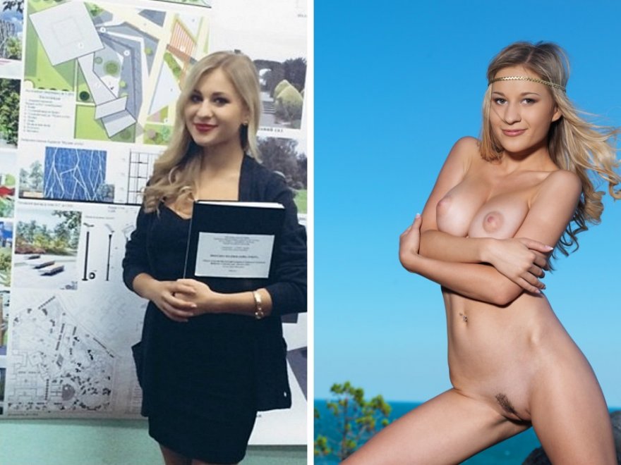 Ukrainian beauty Darina Litvinova, a former architect turned nudie model