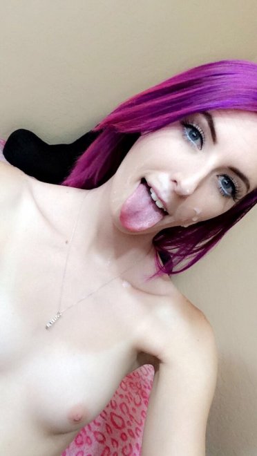 Purple hair selfie