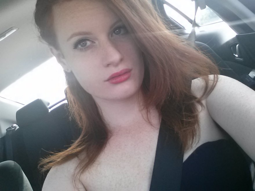 Redhead, blue eyes, and freckles.