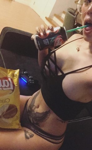 foto amateur Lays and Dr. Pepper