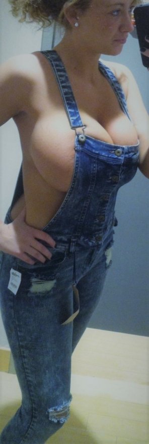amateur photo I never thought overalls could look so sexy.