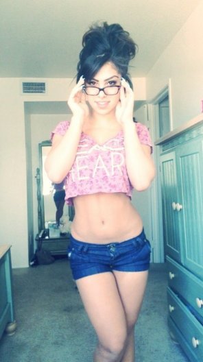 foto amateur Gorgeous Girl with Sexy Glasses