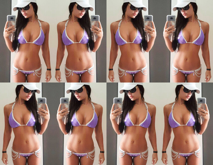 Sarah Purple Tight Bikini 05