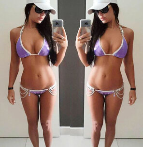 amateur pic Sarah Purple Tight Bikini 47