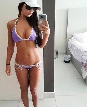 amateur pic Sarah Purple Tight Bikini 50