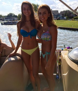PictureBrunettes on a Boat