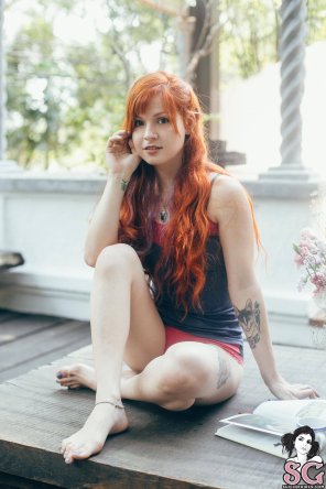 アマチュア写真 Redhead suicide girl Sunrider with anklet