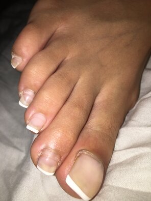 photo amateur Long french tips