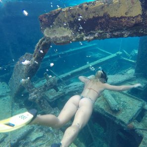 foto amadora Beautiful ass underwater