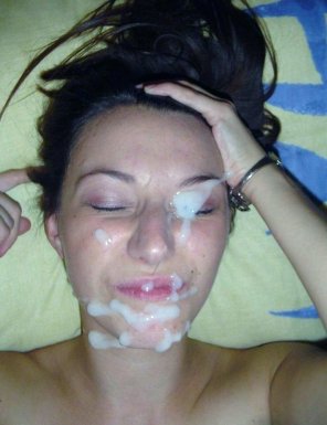 photo amateur Whether she enjoyed it or not, she's now a cumslut