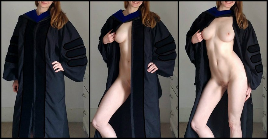 [F]inally got my Ph.D. ðŸŽ“ This naughty grad student is now a naughty professor!