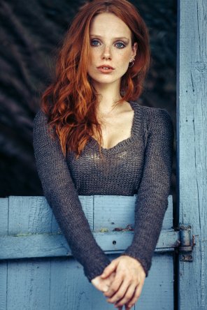 amateur photo Redhead with freckles