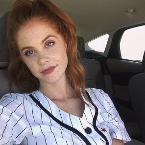 photo amateur South African Redhead Freckle Face