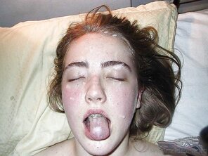 photo amateur Cum covered hotties take a facial