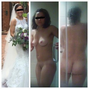 photo amateur [F 30] Didnâ€™t think Iâ€™d get so dirty on my big day;)