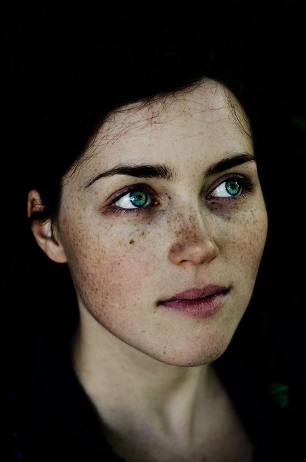 Green eyed freckles.