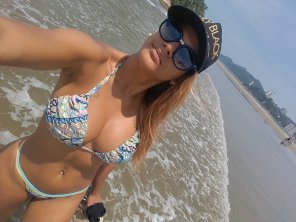 foto amadora Selfie in the sea!