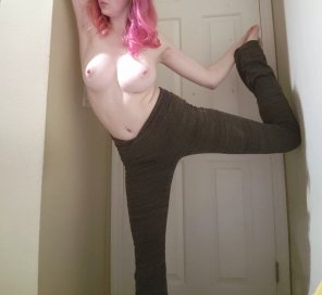 photo amateur Topless yoga, anyone?