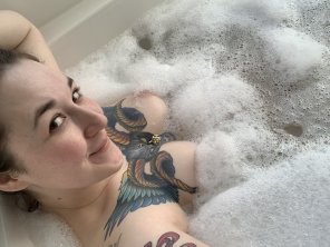 [F]irst bubble bath Iâ€™ve had in years! :)
