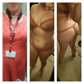 amateur-Foto A little on of[f] with all the orange I'm wearing! Forgot to take the on before I left this morning