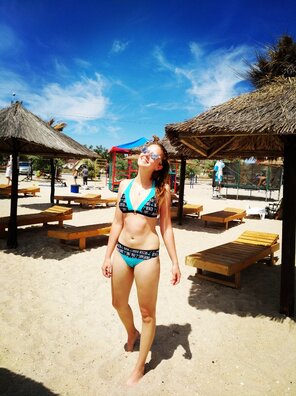 amateur photo Bikini Vacation Beach Sun tanning Summer 