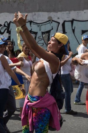 foto amatoriale Venezuelan protester