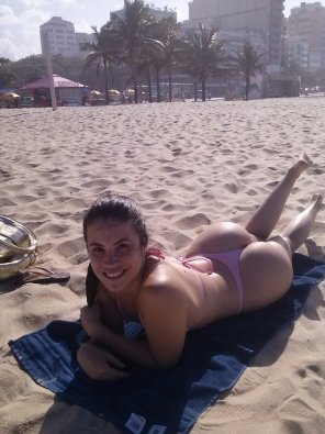 amateur pic Pink at the beach