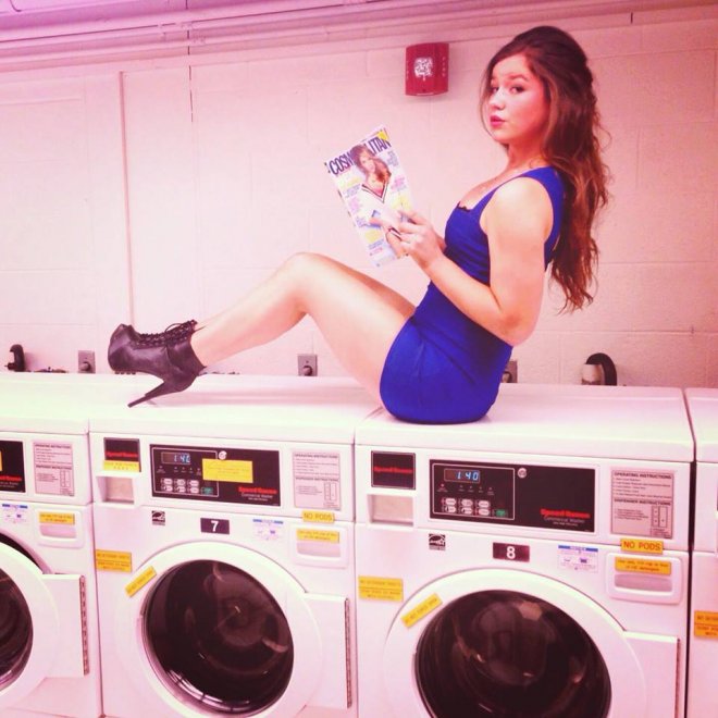 At the laundry-mat