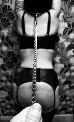 Suspended and collared, he controls me [F]