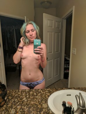 photo amateur Hair Blond Selfie Muscle Mirror 