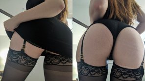 amateur photo Hiding thigh highs underneath a casual dress makes me feel so sexy! ðŸ’•