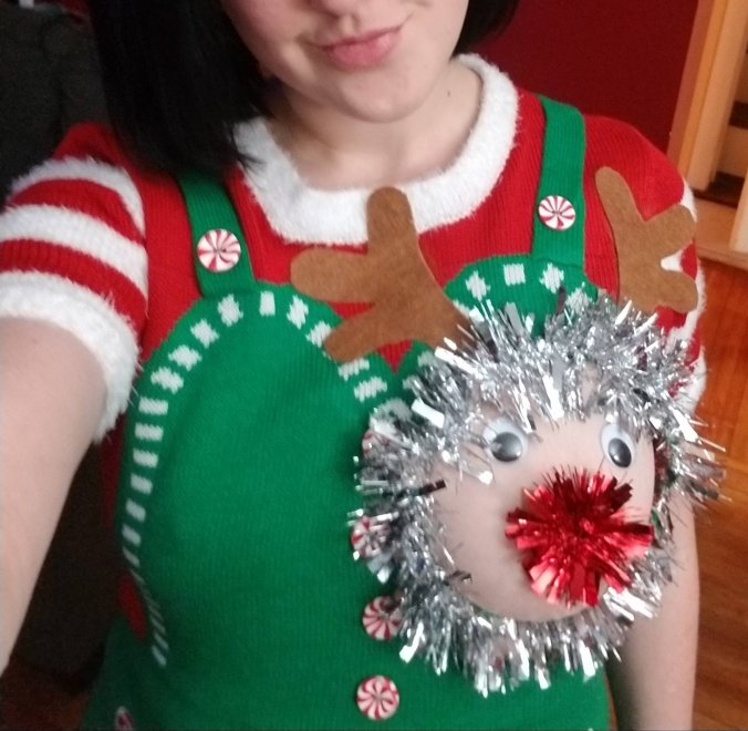 My [f]estive holiday sweater was a big hit. You like it?