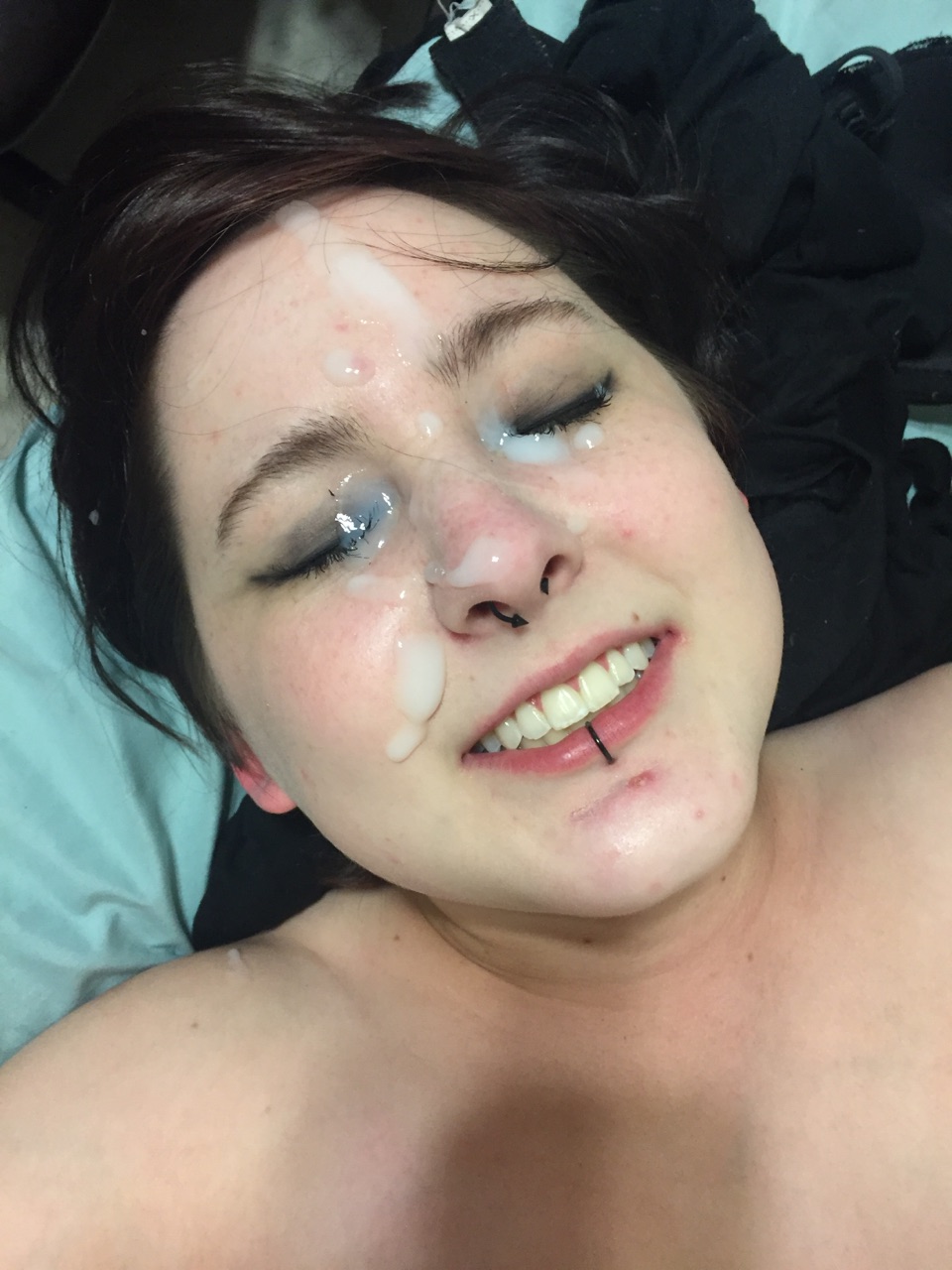 Goth girl get facial Porn picture image