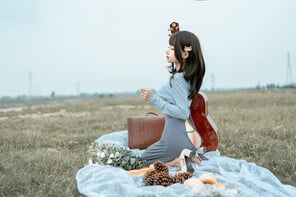 foto amadora Chunmomo-蠢沫沫-Guitar-Sister-15