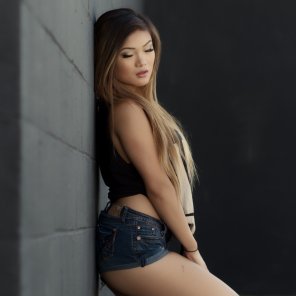 アマチュア写真 Clothing jean short Beauty Model Photo shoot 
