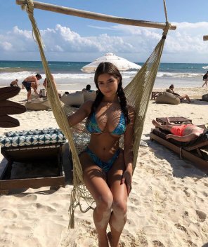 foto amateur Beautifully stacked beach babe