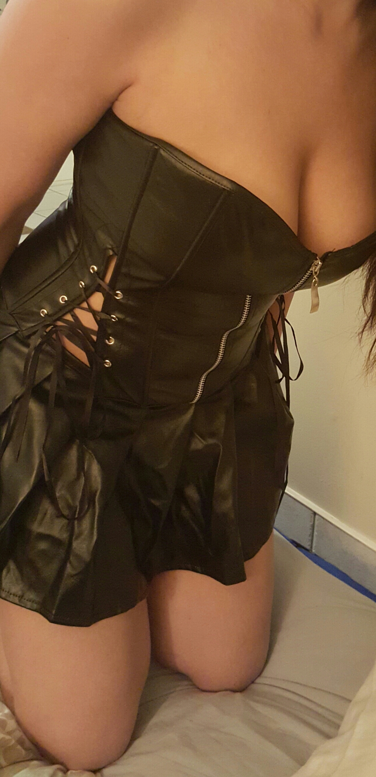 My Slutty 34yo Hotwife In Her Sexy Leather Dress F Porn