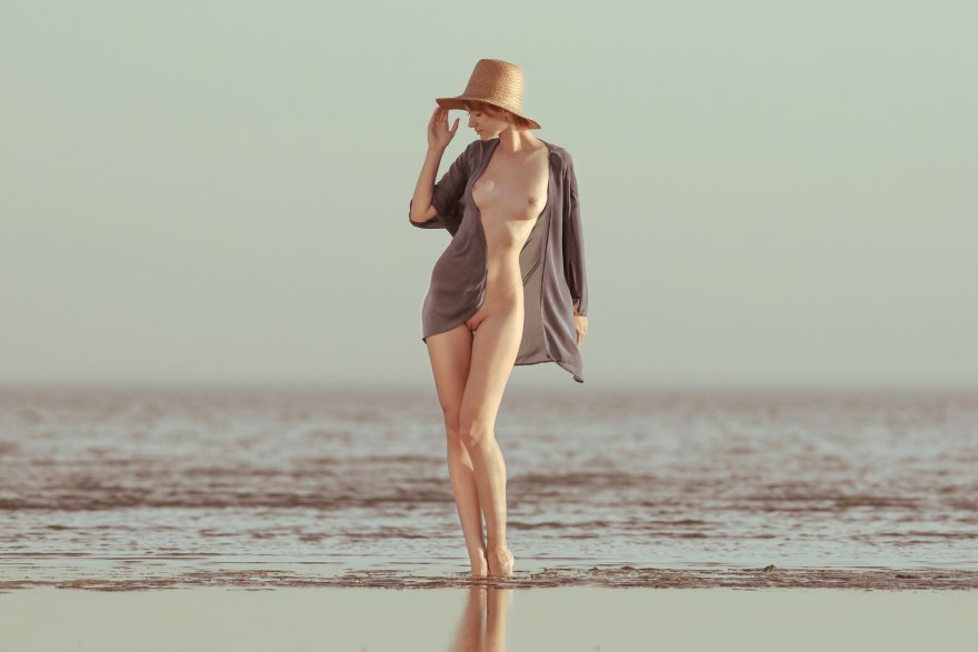 Nude on the beach by Mikhail Potapov
