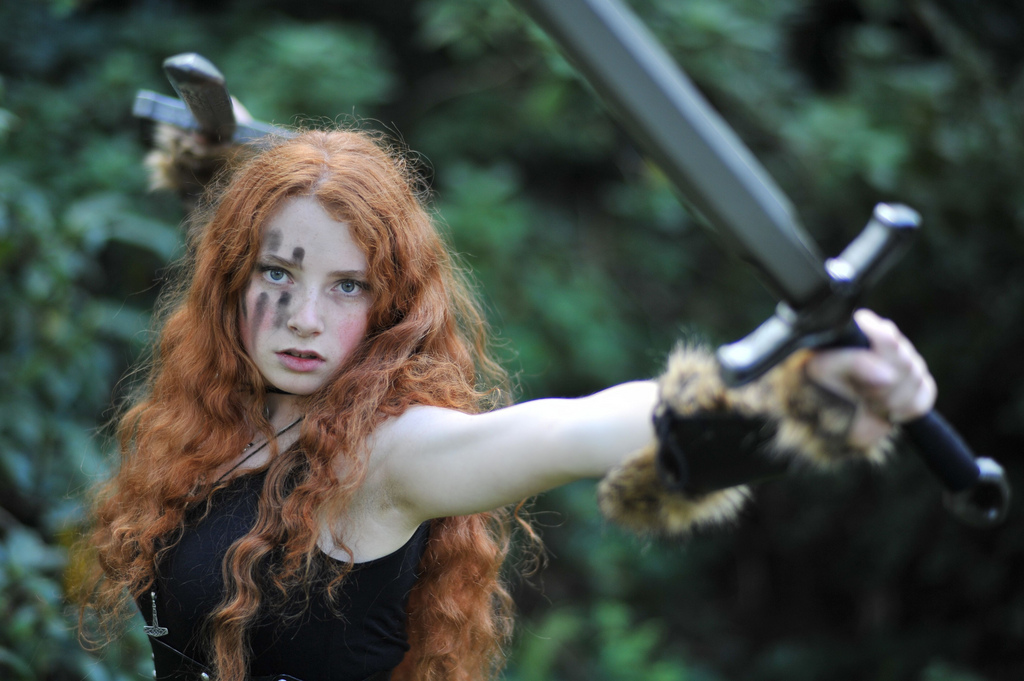 Nude Celtic Warrior Woman