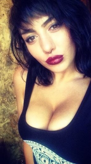foto amadora Lipstick selfie