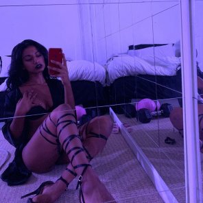 zdjęcie amatorskie Strappy thighhighs and crotchless panties are a godsend combination
