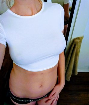 amateur pic Original ContentGot a new crop top! Trying to decide if I'm brave enough to wear it out