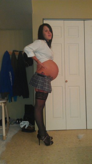 Naughty pregnant schoolgirl
