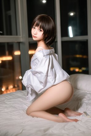 foto amateur Chunmomo (蠢沫沫) - 白衬衫 (19)