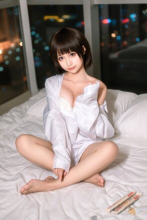 foto amadora Chunmomo (蠢沫沫) - 白衬衫 (28)